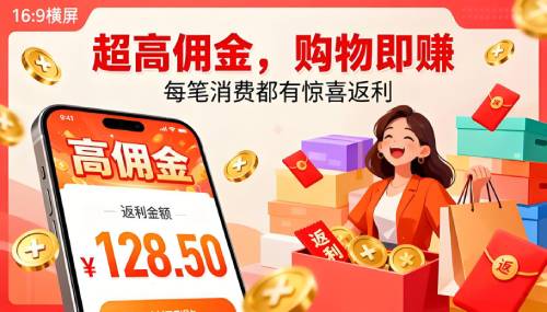 淘宝APP购物，开卡必赚。